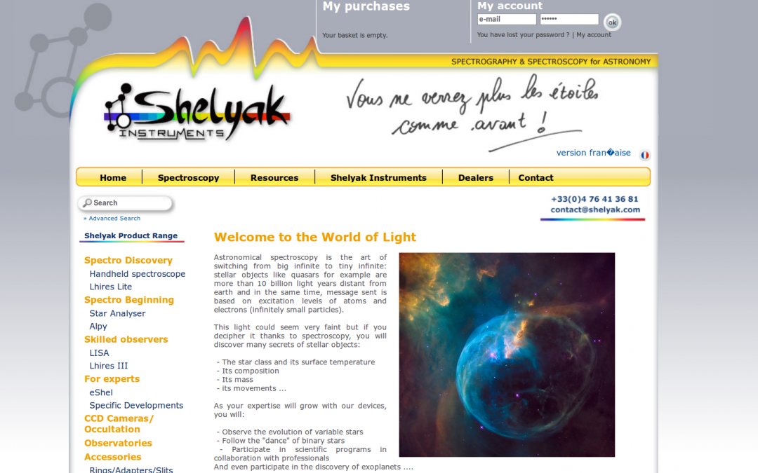 A new website for Shelyak !